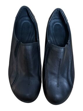 Flex Step Charlotte Women’s Black Slip On Comfort Loafers Shoes 8W Wide Flats